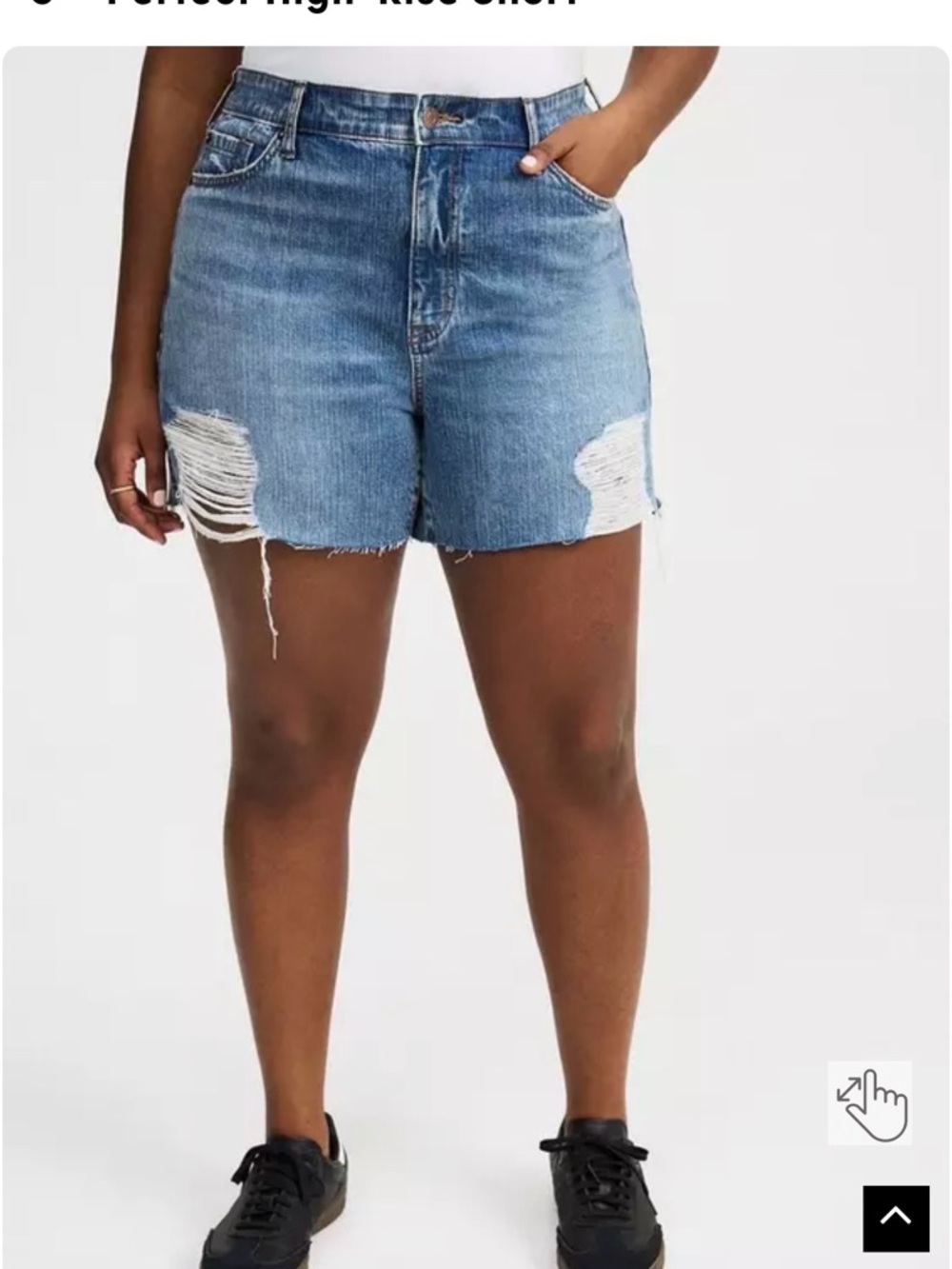 NWT - Torrid Distressed Light Blue High-Rise Denim Shorts - 5in